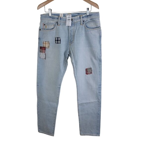 Todd Snyder Other - Todd Snyder Slim Fit American Selvedge Jeans size 32x32 Light Blue Patchwork NWT